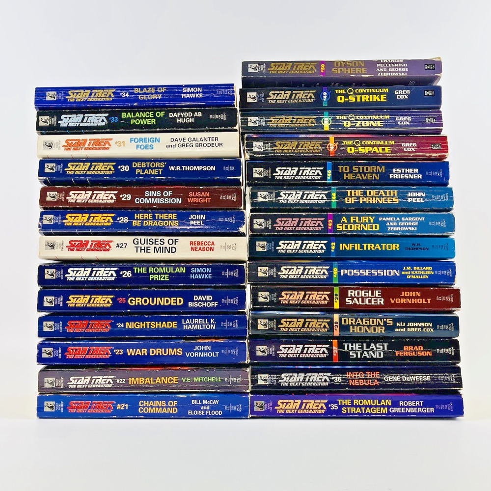 Star Trek The Next Generation 27 PB Lot #21-50 "The Q Continuum" Missing 3 Books